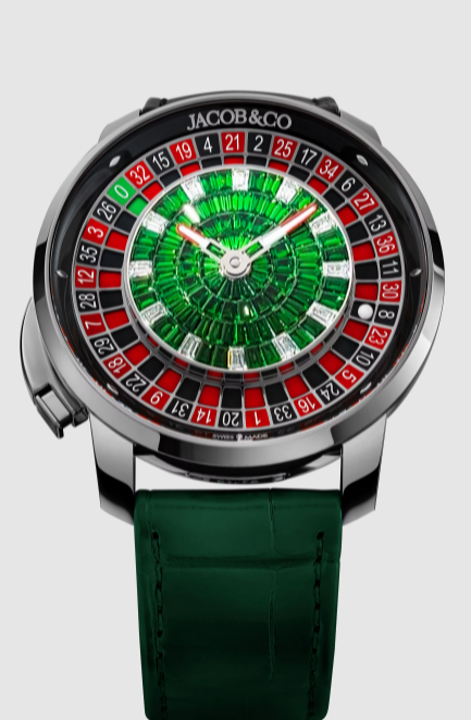 Jacob & Co casino tourbillon TSAVORITE BAGUETTE Replica watch CA100.30.AB.BC.A